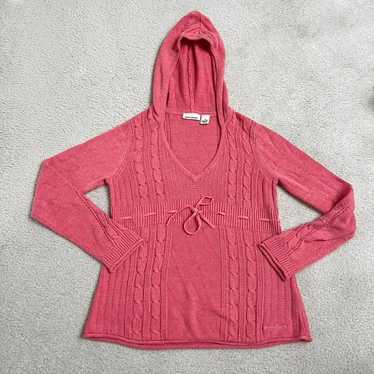 Vintage y2k DKNY jeans pink tie up sweater hoodie