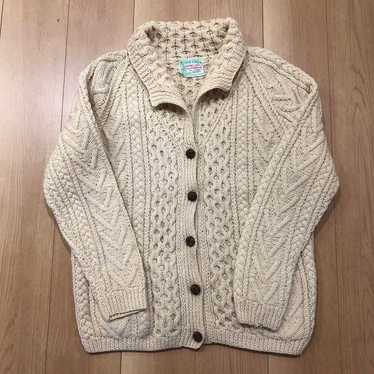 Vintage cable knit hand-knit made in Ireland