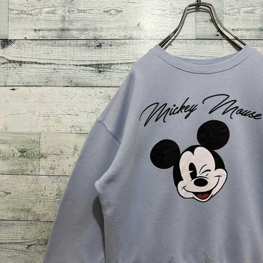 [Disney] Mickey Big Logo Retro Rare Sweatshirt