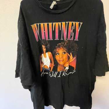 Whitney Houston T-shirt COTTON Size 34 Black