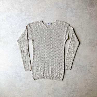 90s Calvin Klein Cable Cotton Knit