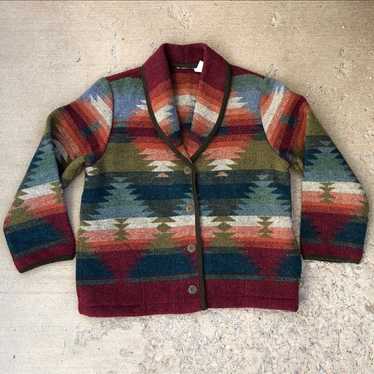 Vintage southwestern aztec sweater coat