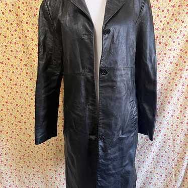 Vintage Y2K jones New York long leather jacket dus