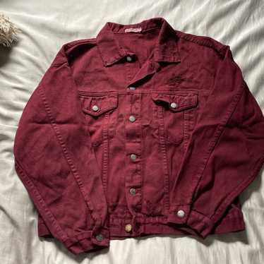 Maroon LF Carmar Oversized Jean Jacket