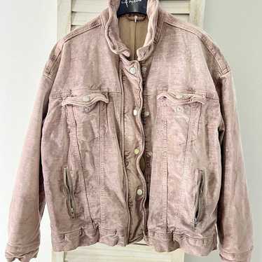 Free people dusty rose puffy jacket