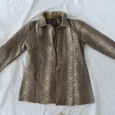 faux snake skin coat