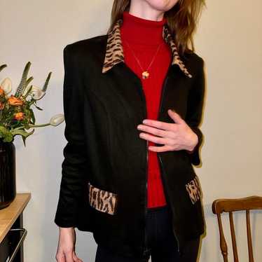 Vintage lightweight animal print jacket