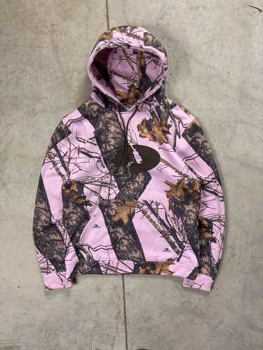 Vintage vintage mossy oak pink camouflage hoodie