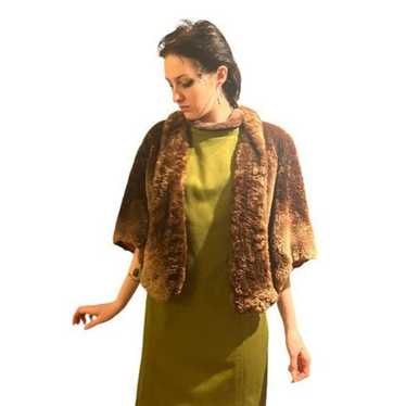 vintage '50s authentic fur capelet