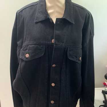 Jordache Vintage Black Denim Jean Jacket