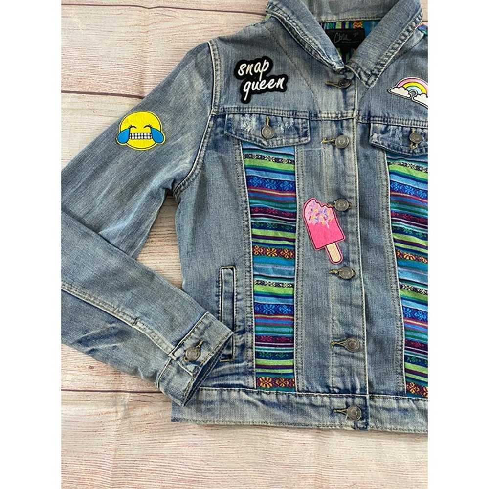 Vintage Y2K ChiQle Women's Patchwork Denim Jacket… - image 2