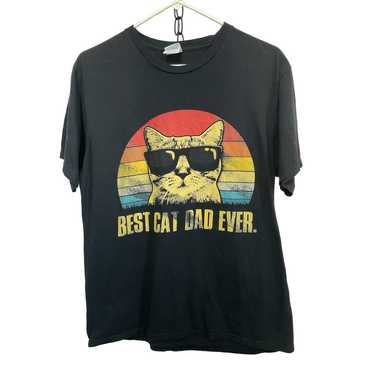 Port & Company “BEST CAT DAD EVER” Tee Size M