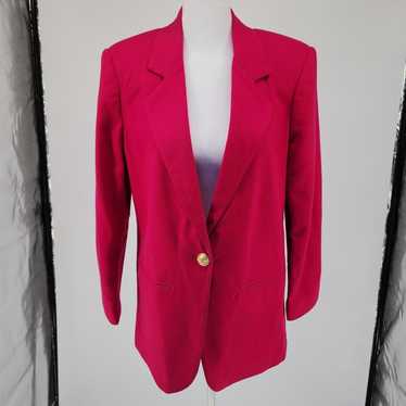 Fuchsia vintage blazer, 100% wall made by made by 