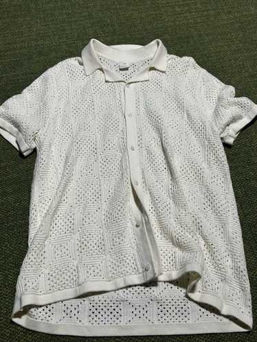 Hollister White Hollister Crochet Button Up