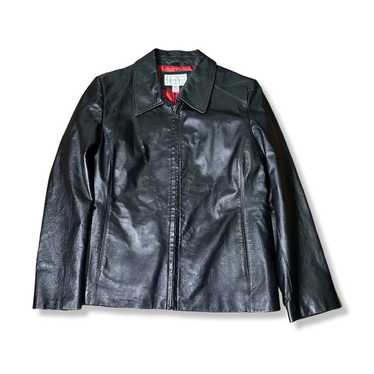 Vintage Y2K Worthington Petite Black Leather Jacke