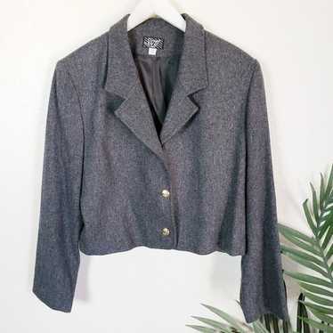 Vintage 90s KGR 100% Wool Cropped Jacket Blazer si