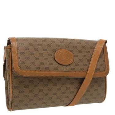 Gucci GUCCI Micro GG Supreme Shoulder Bag PVC Beig