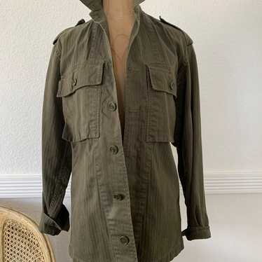 Vintage Military Jacket Army Green