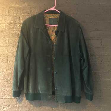 1980s “Hunt Club” Green Suede Jacket