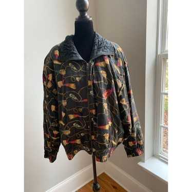 VINTAGE BOCOO 100% SILK BOMBER JACKET