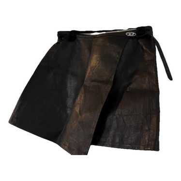 Diesel Leather mini skirt