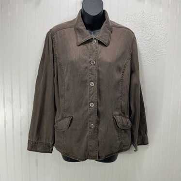 J. JILL 100% Lyocell brown jacket