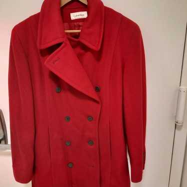 Vintage Calvin Klein Red Wool Coat