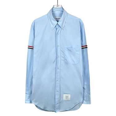 Thom Browne Thom Browne Light Blue Striped Long Sl