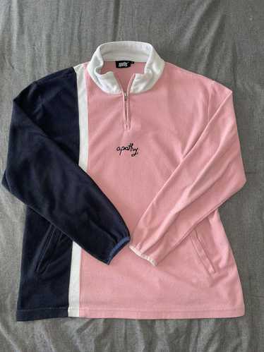 Apathy Apathy 1/4 zip pull over pink/blue