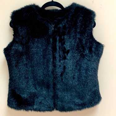 Vintage Cejon Faux Fur Zippered Vest Small