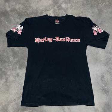 2003 Harley Davidson flames tee