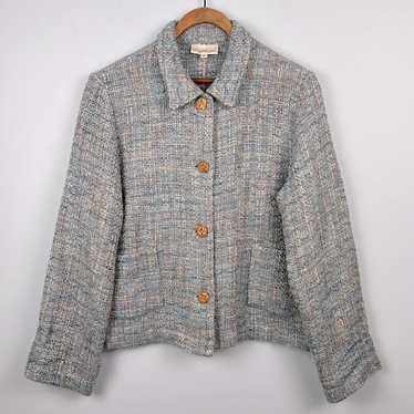 Vintage Monterey Bay tweed button front blazer siz