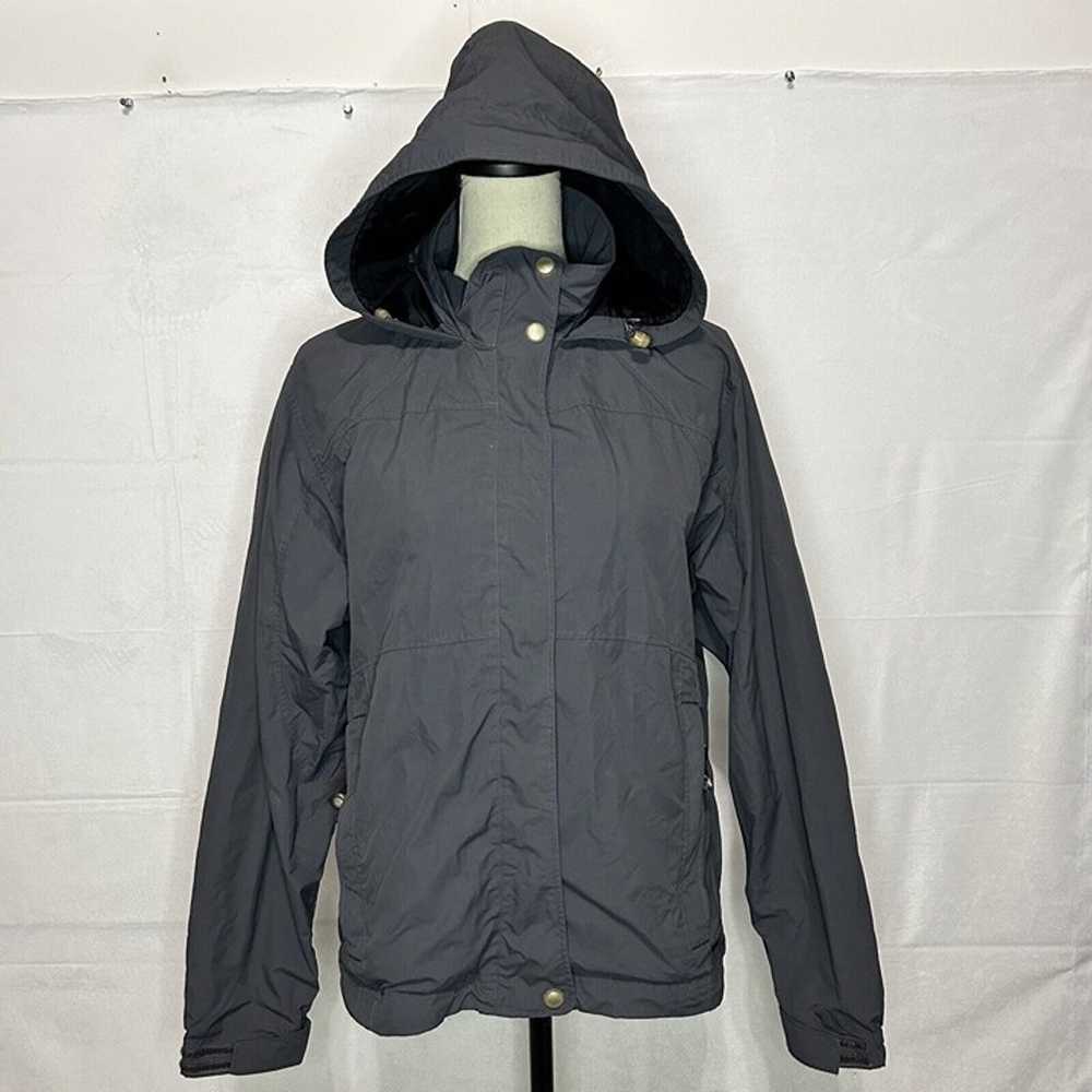 LL Bean Jacket Womens Medium Gray Hooded Jacket W… - image 1