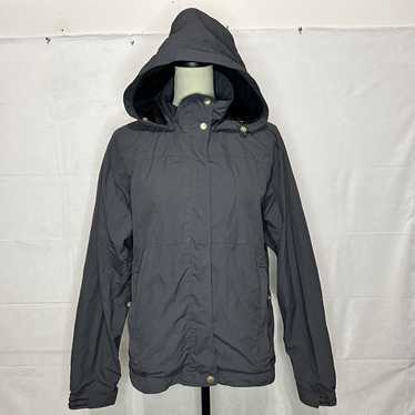 LL Bean Jacket Womens Medium Gray Hooded Jacket W… - image 1