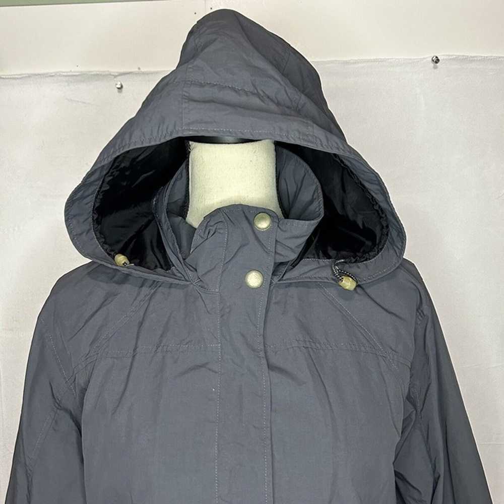 LL Bean Jacket Womens Medium Gray Hooded Jacket W… - image 2