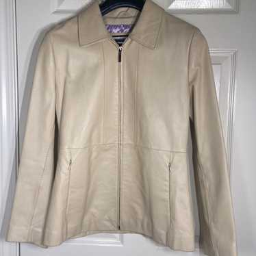 Vintage Wilson Leather Women’s Cream Beige Zipped 