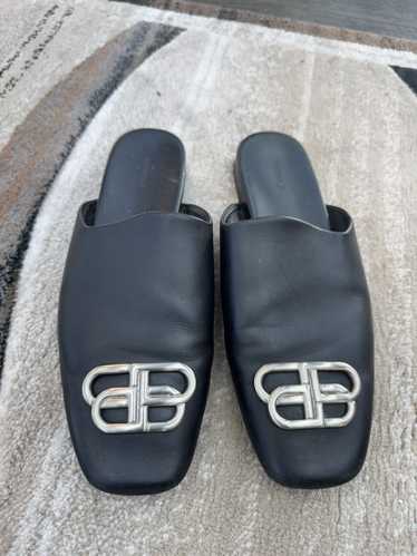 Balenciaga BB COZY LEATHER SLIDES (42)