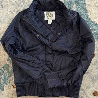 ROXY VINTAGE navy blue quilted jacket; size: L/G. 