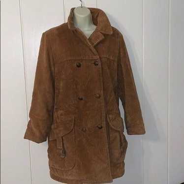 Vtg 70s Miss Holly brown corduroy coat