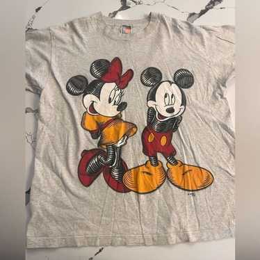 Vintage Mickey Mouse and Minnie Mouse grey shirt