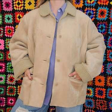 Vintage 1990's Lands' End shearling coat