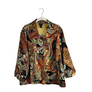 Lane Bryant Paisley Print Utility Jacket