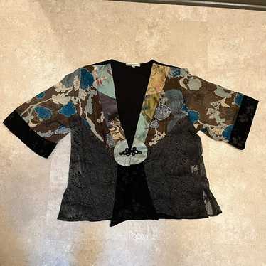 Vintage Spencer Alexis Silk Blend Kimono Size Larg