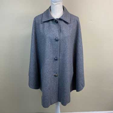 Eddie Bauer Vintage 100% Wool Gray Capelet No Size