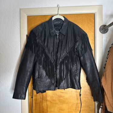 Vintage Leather Fringe Jacket