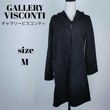 【a1059】Gallery Visconti Beautiful Suede Long Coat 