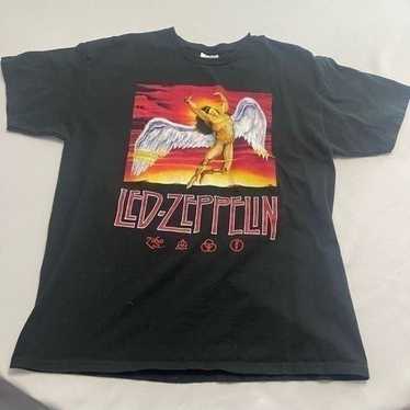 Led Zeppelin VTG Hanes Heavyweight Black T-Shirt S