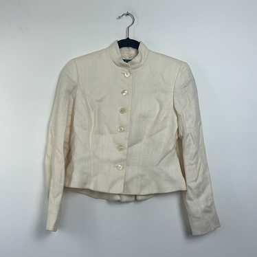 Lauren Ralph Lauren Linen Crop Blazer