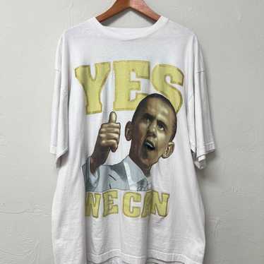 Vintage President Barack Obama Yes We Can T Shirt