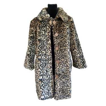 Vintage Leopard Print Faux Fur Jacket